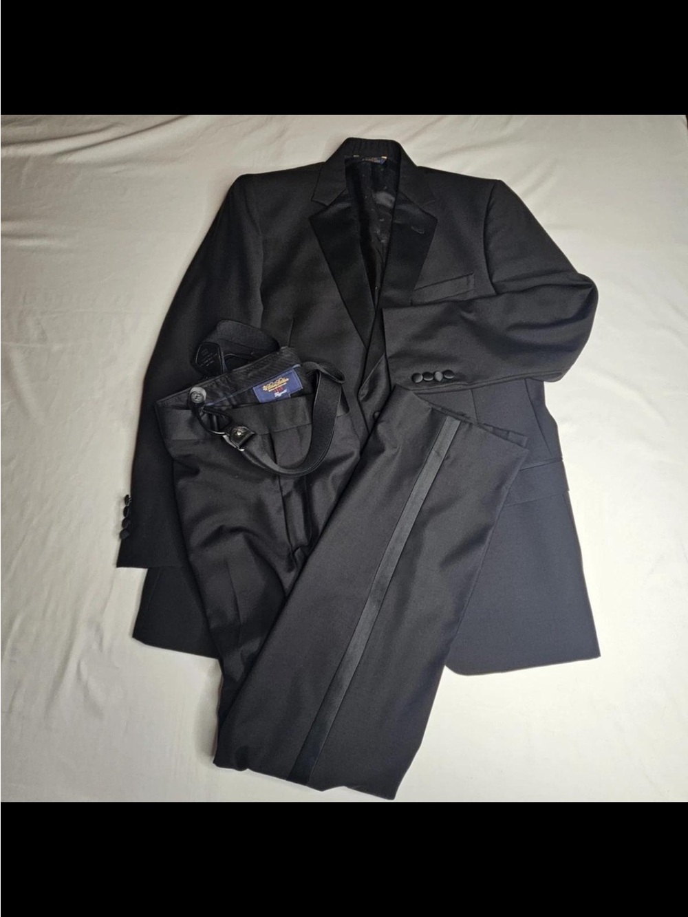 Brooks Brothers Black Satin-Trim Tuxedo Jacket and Pants
